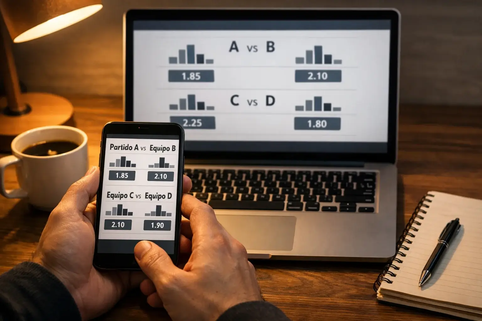 Pantalla mostrando cuotas y mercados de apuestas deportivas de baloncesto